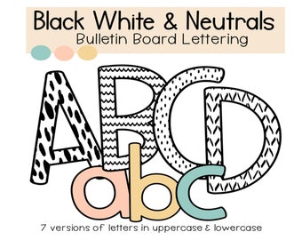 bulletin board letters printable etsy
