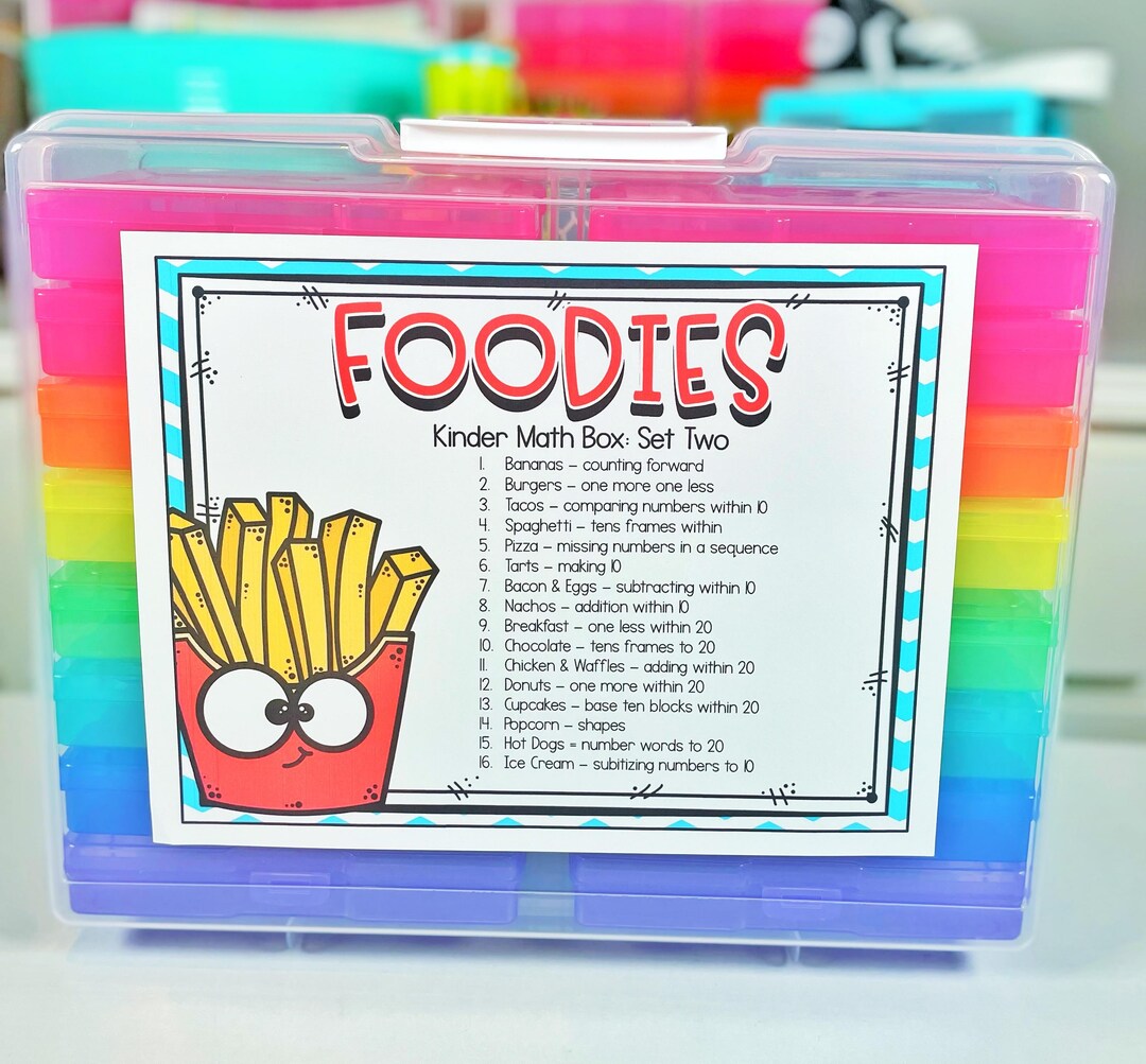 Kindergarten Math Food Task Box: Homeschool Learning Games - Etsy