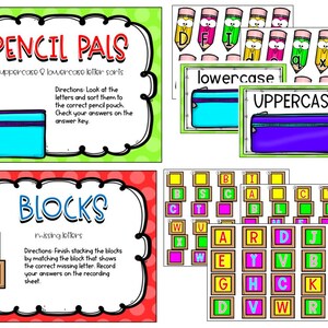 Kindergarten Math Literacy ELA Task Boxes 16 Centers Back to School ...