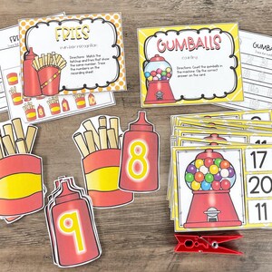 Kindergarten Math Task Box Centers & Learning Activities Counting ...