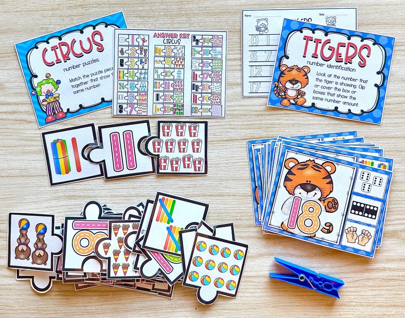 Kindergarten Math Task Box Centers & Learning Activities Counting ...