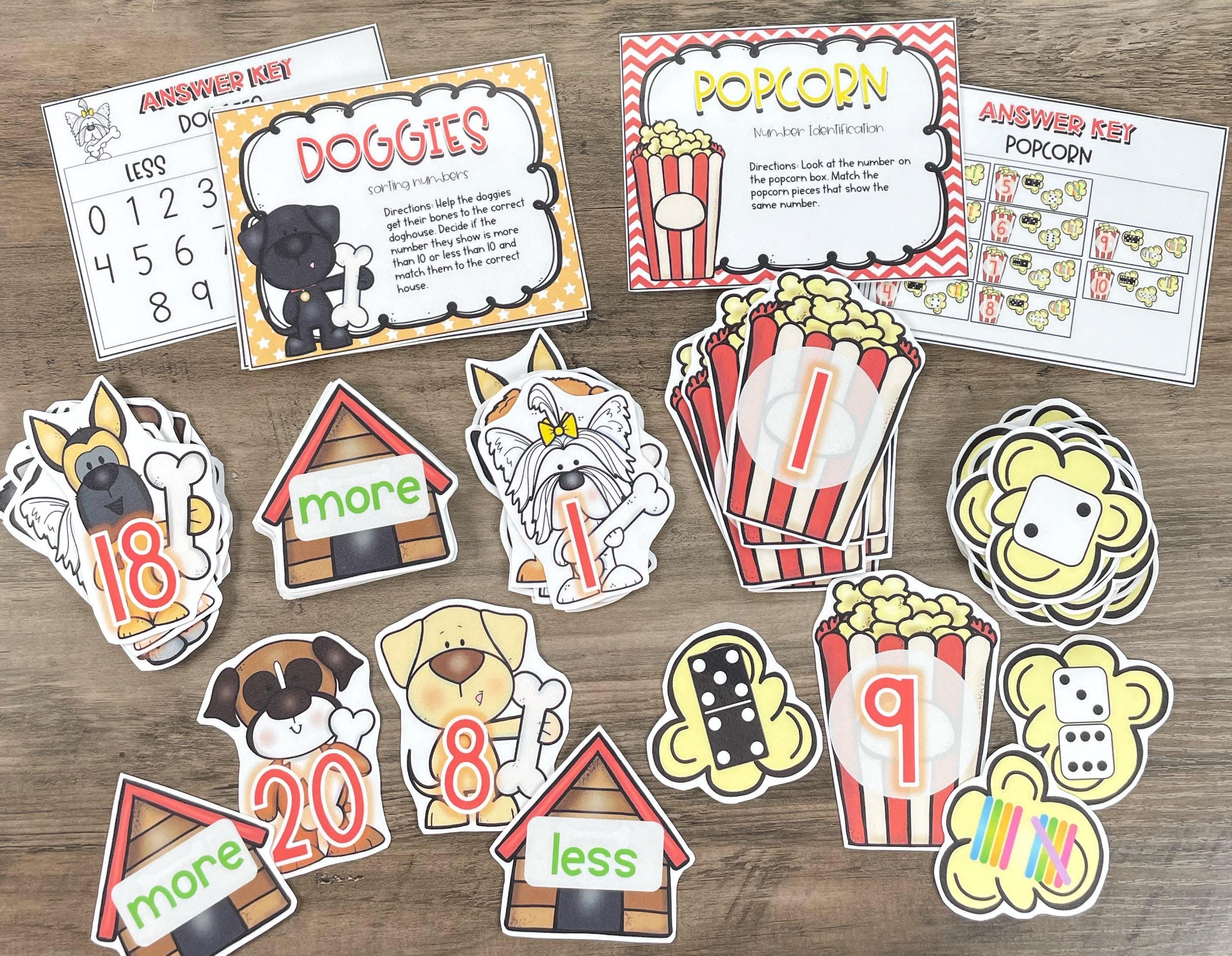 Kindergarten Math Task Box Centers: Counting, Number Recognition - Etsy