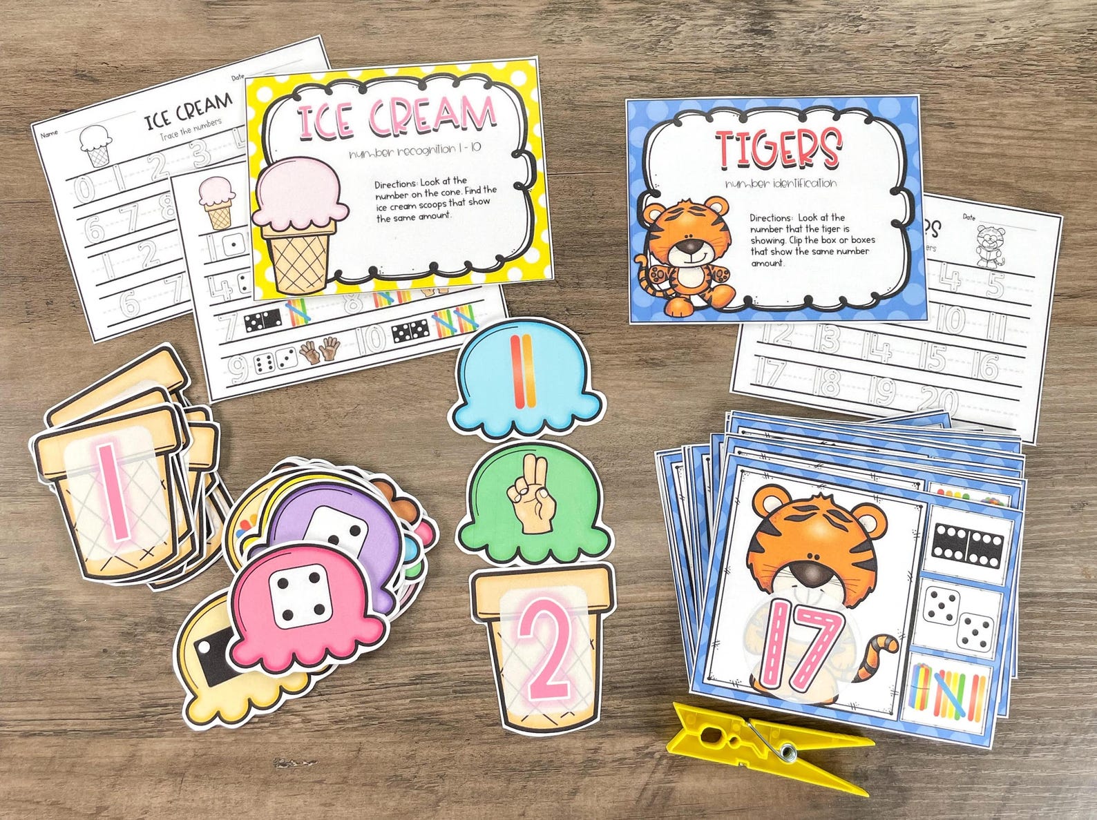 Kindergarten Math Task Box Centers: Counting, Number Recognition - Etsy