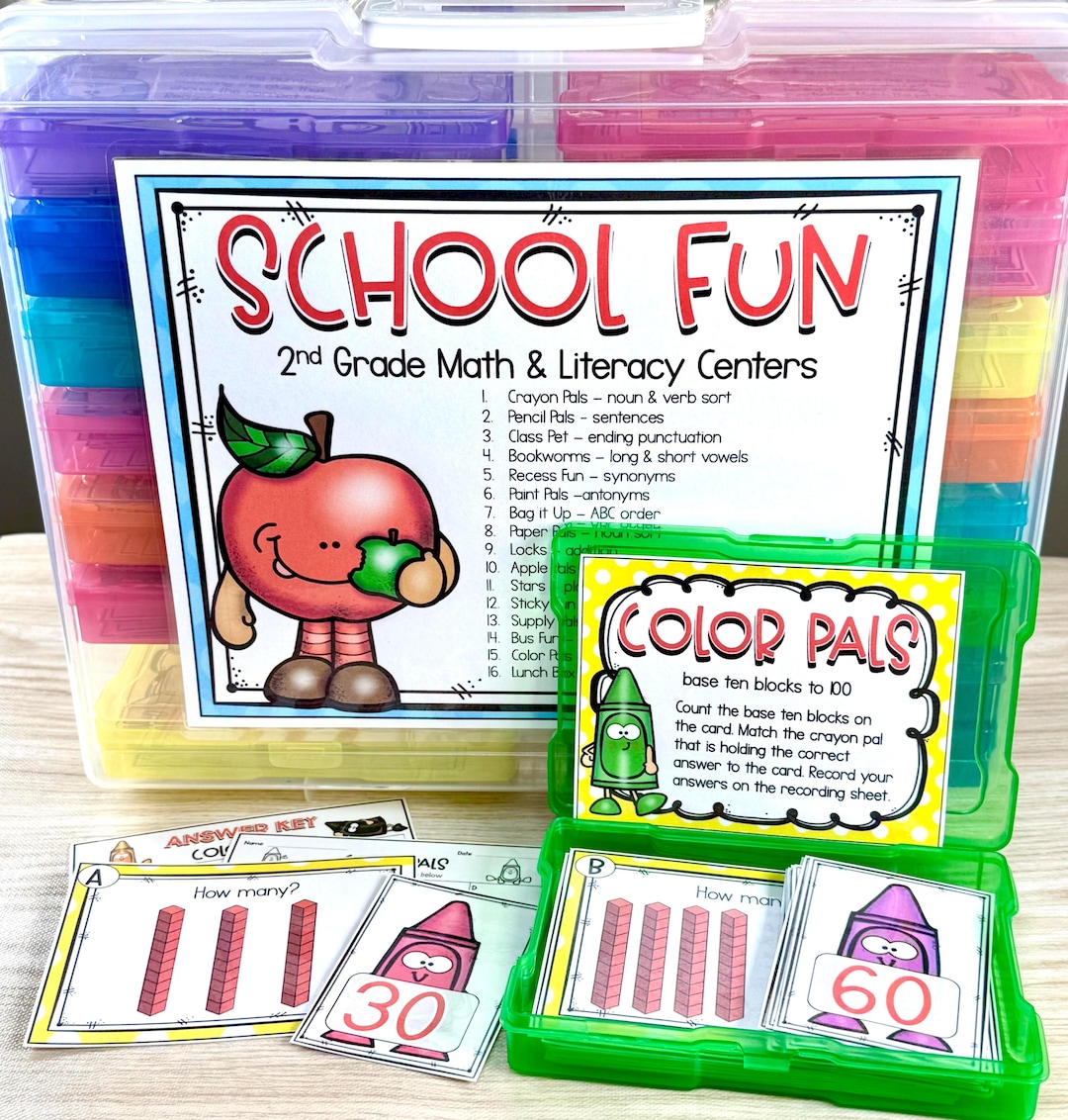 Second Class Game 2nd Grade Back to School Educational Games Math Literacy Learning ...