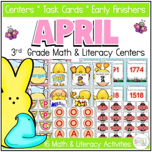 Printable 3rd Grade Spring Task Cards Learning Games Centers Montessori Homeschool Resources April