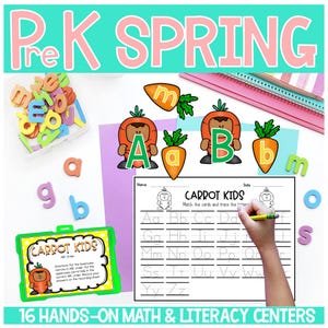Actividades de primavera para preescolar, cajas de tareas, caja de actividades para preescolar, juegos de aprendizaje de educación temprana, alfabeto, correspondencia, clasificación de colores, formas, sonidos de letras
