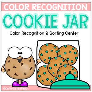 Aktywność sortowania kolorów w słoiku z ciasteczkami: Montessori Math Center (pobranie cyfrowe)