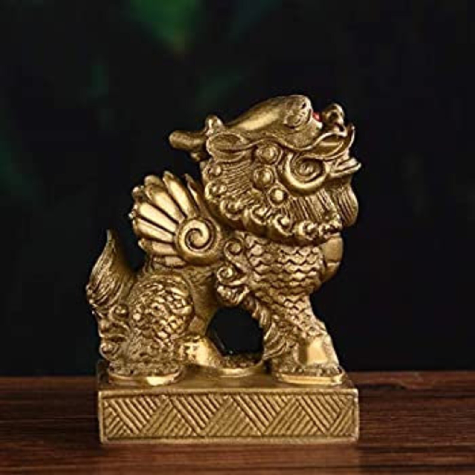 Statue Pi Yao 3.5H Dragon Avatar Figurine for Wealth Luck Etsy