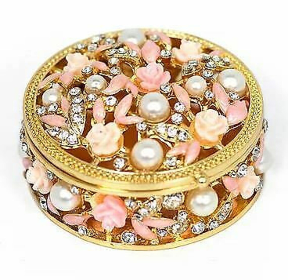 Bejeweled Jewelry Box Trinket Box Etsy