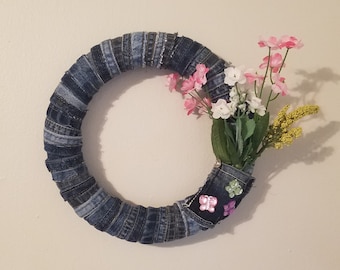 Denim Wreath