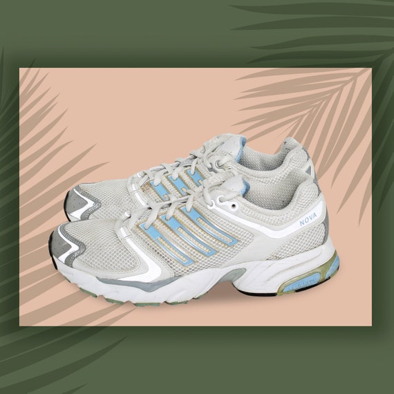 Vintage White Blue Mesh 00's Zeroes Y2K 00s Adidas Nova - Etsy
