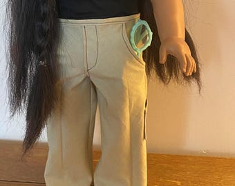 18 inch doll sewing pattern Cargo pants with 5 working pockets, PDF digital download sewing pattern for dolls, Cargo pants sewing pattern