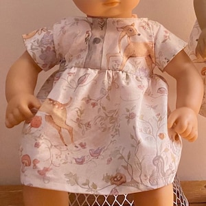 3 piece doll sewing pattern, doll dress, bloomers and headband, 14” and 18” doll sewing pattern, American Girl size, Bitty Baby size sewing