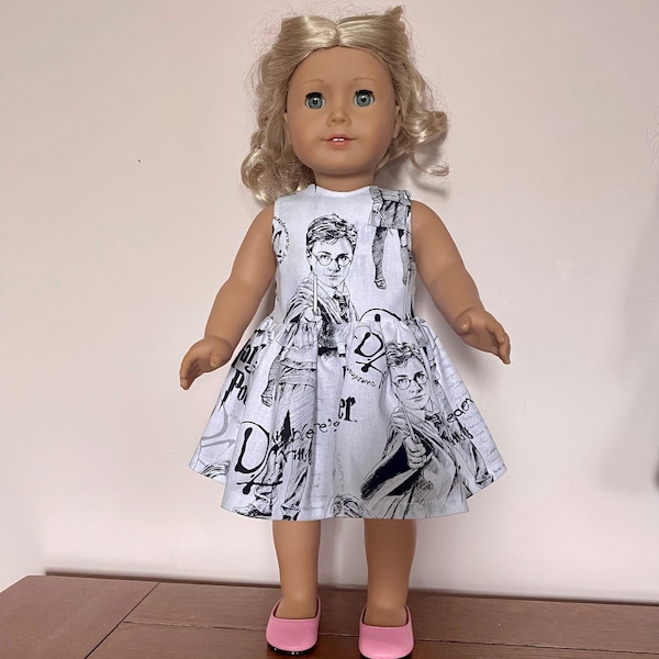 Sleeveless summer dress sewing pattern, 18 inch doll sewing, easy sewing pattern for dolls, 18" doll sewing pattern, digital download