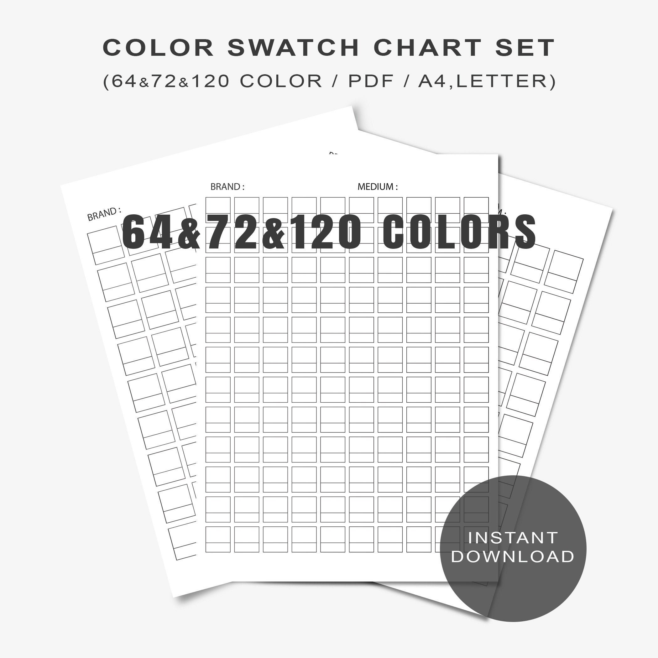Swatch Size Chart