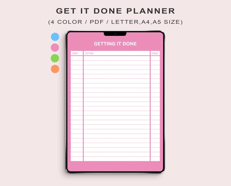 Checklist Notepad Goodnotes Planner Printable Digital Etsy