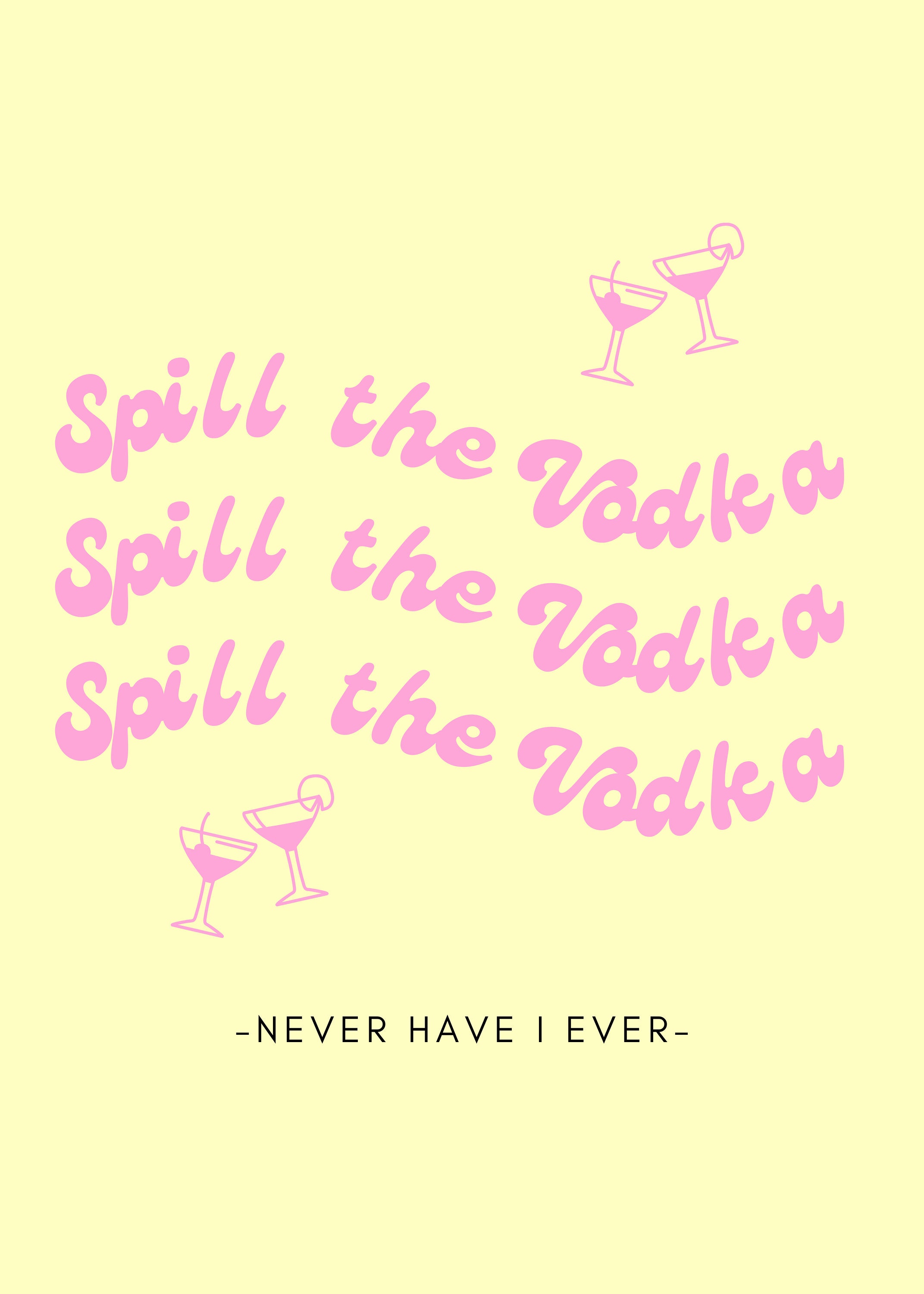 Never Have I Ever Drinking Game Spill the Vodka - Etsy
