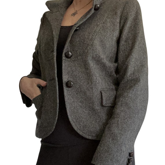 Vintage J Crew women's 100% wool tweed blazer jac… - image 4