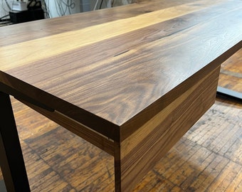 Custom Sit-Stand American Black Walnut Desk