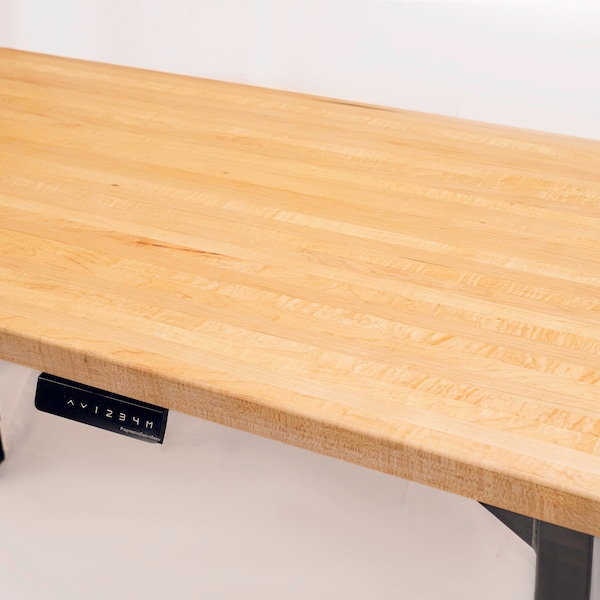 Tablero para mesa/mostrador/escritorio de bloque de carnicero de arce blanco macizo/personalizado