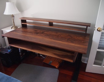 American Walnut Sit-Stand Studio Desk