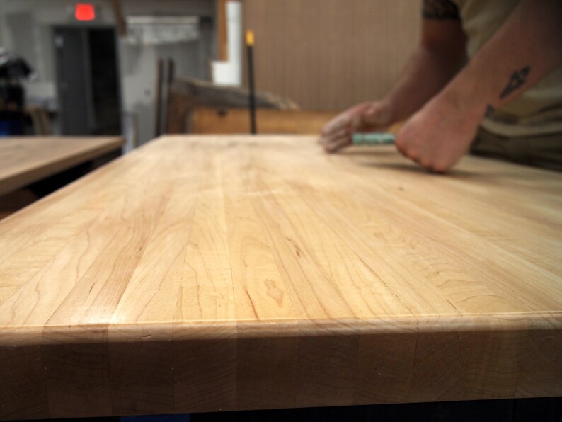 Solid White Maple Butcher Block Table Top Counter Top Desk Top Custom