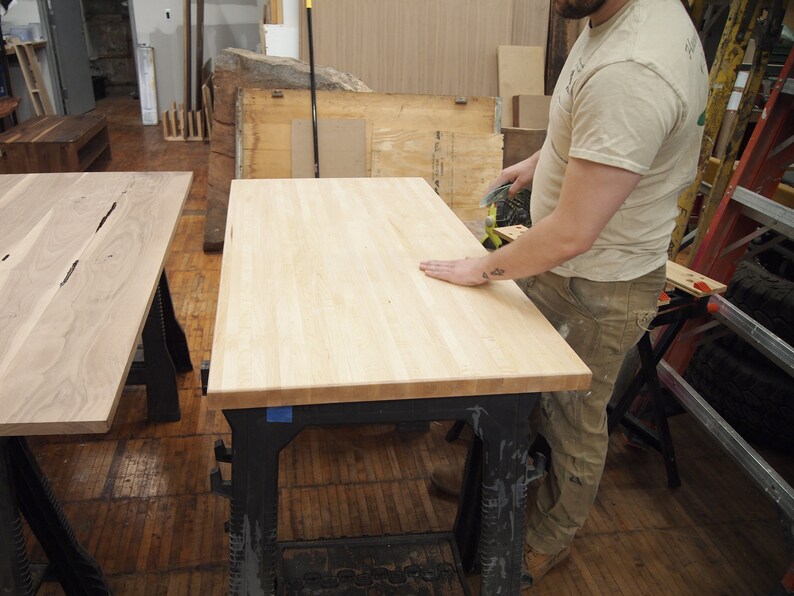 Solid White Maple Butcher Block Table Top Counter Top Desk Top Custom