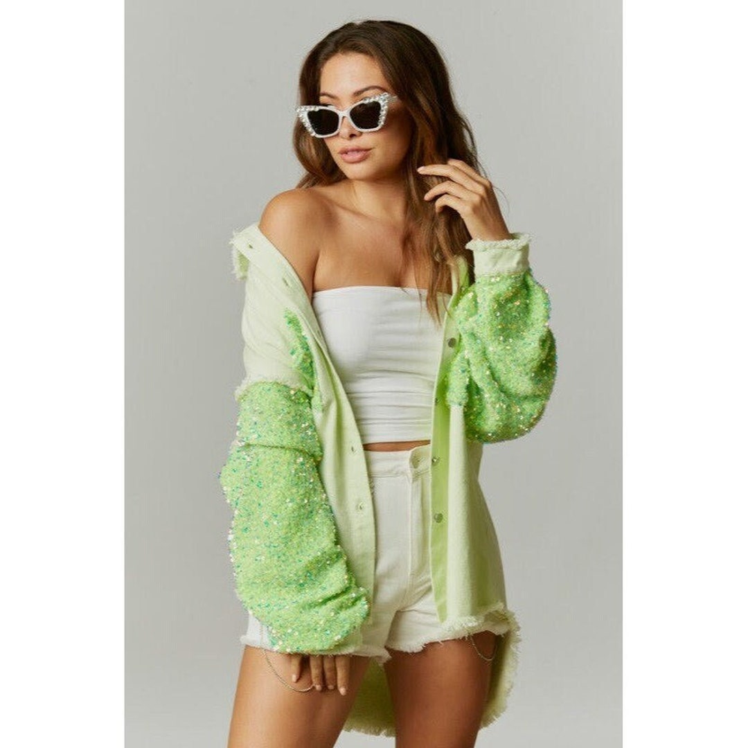 Lime 'N' Chili Oversized Mineral Wash Cotton Gauze Shacket main image 1