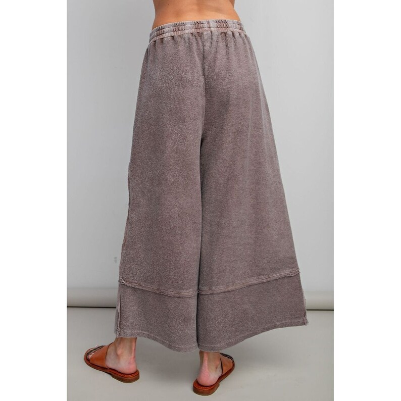 Easel Let's Chill Comfy Wide Leg Pants in Espresso EB40797 Bild 5