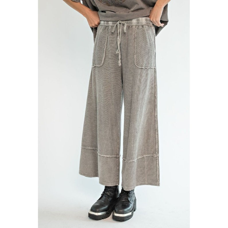 Easel Let's Chill Comfy Wide Leg Pants in Ash EB40797 Etsy