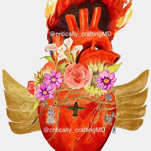 Fire and Wings Heart