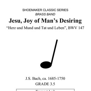 Jesu, Joy of Man&#39;s Desiring - Brass Band - Traditional Series - Medium Difficulty