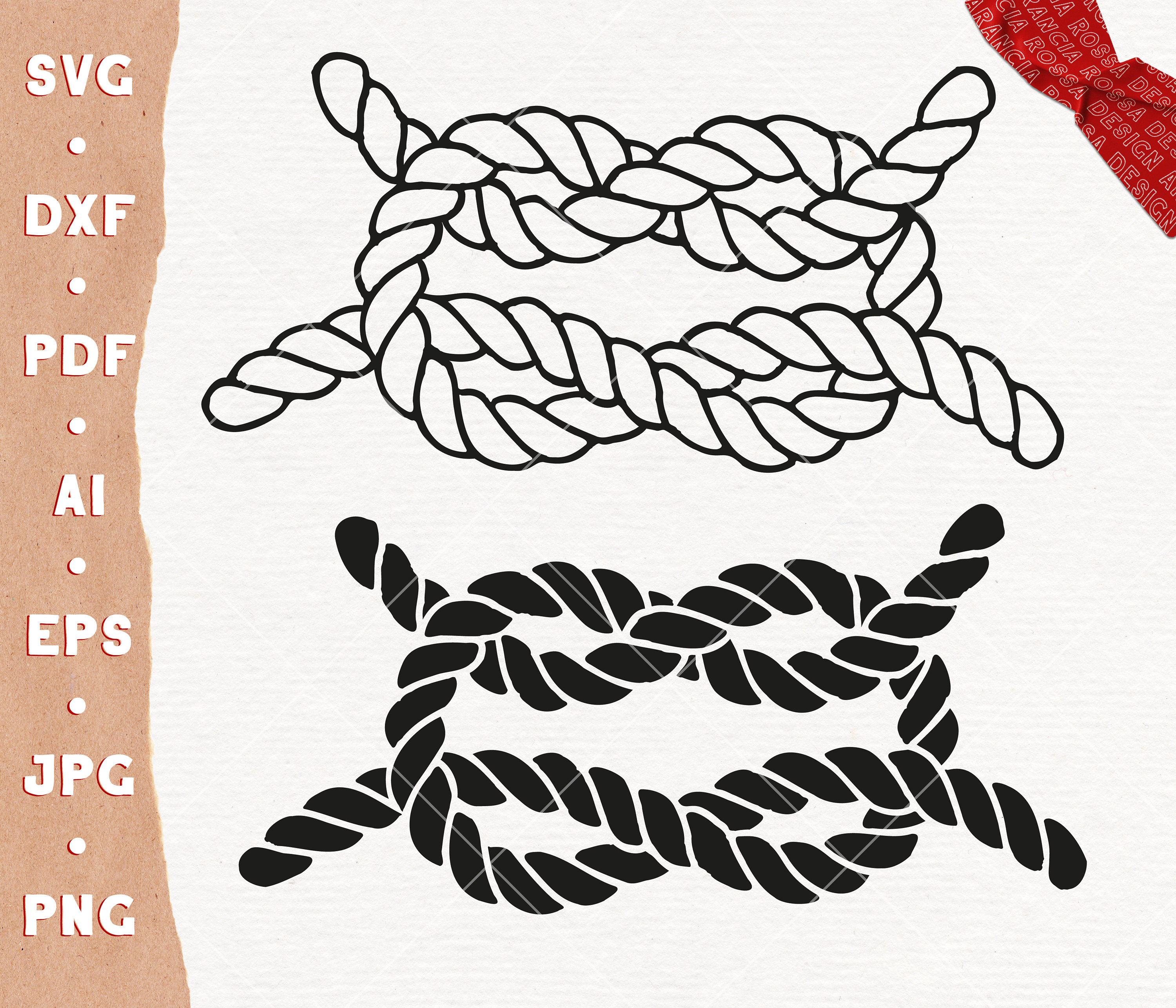 Nautical Rope Knot SVG Cut File, DXF PNG Eps, Marine Rope Knot Svg, Rope  Knot Clipart, Nautical Square Knot, Square Knot, Cricut Cut File 