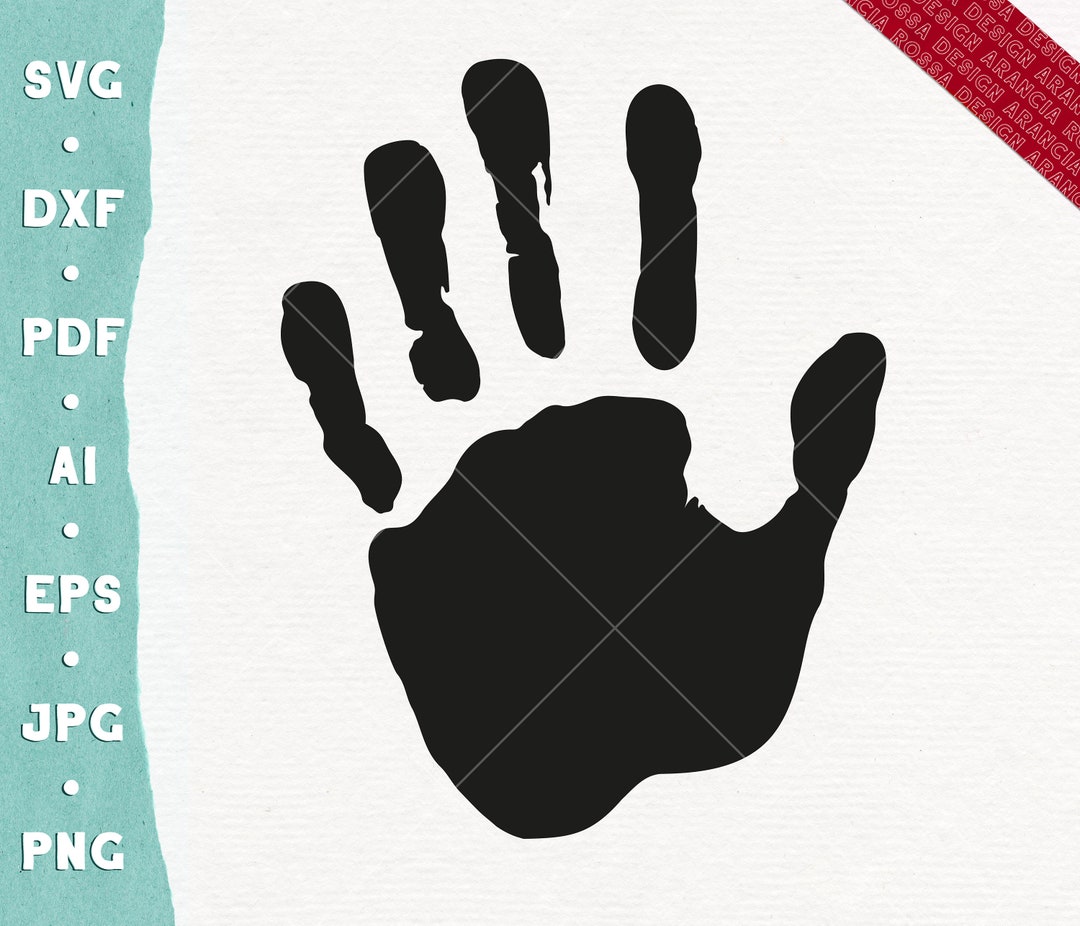 Handprint Svg Handprint Clip Art Svg Png Dxf For Cricut Etsy My XXX