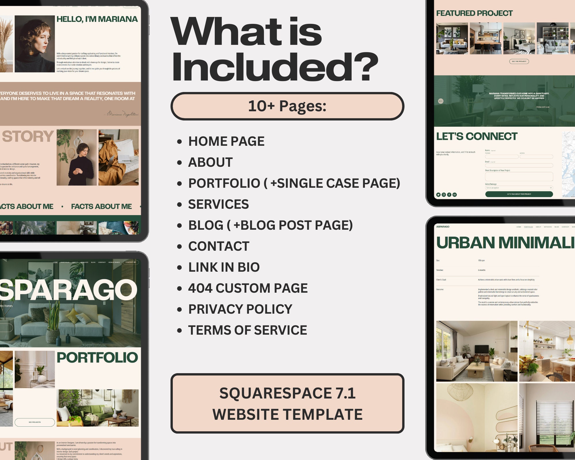 Interior Designer Squarespace Website Template, Squarespace 7.1 ...