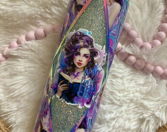 In my Fantasy era Glitter Tumbler, 24oz, Stainless Steel, Book Themed