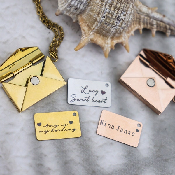 Envelope Necklace Etsy