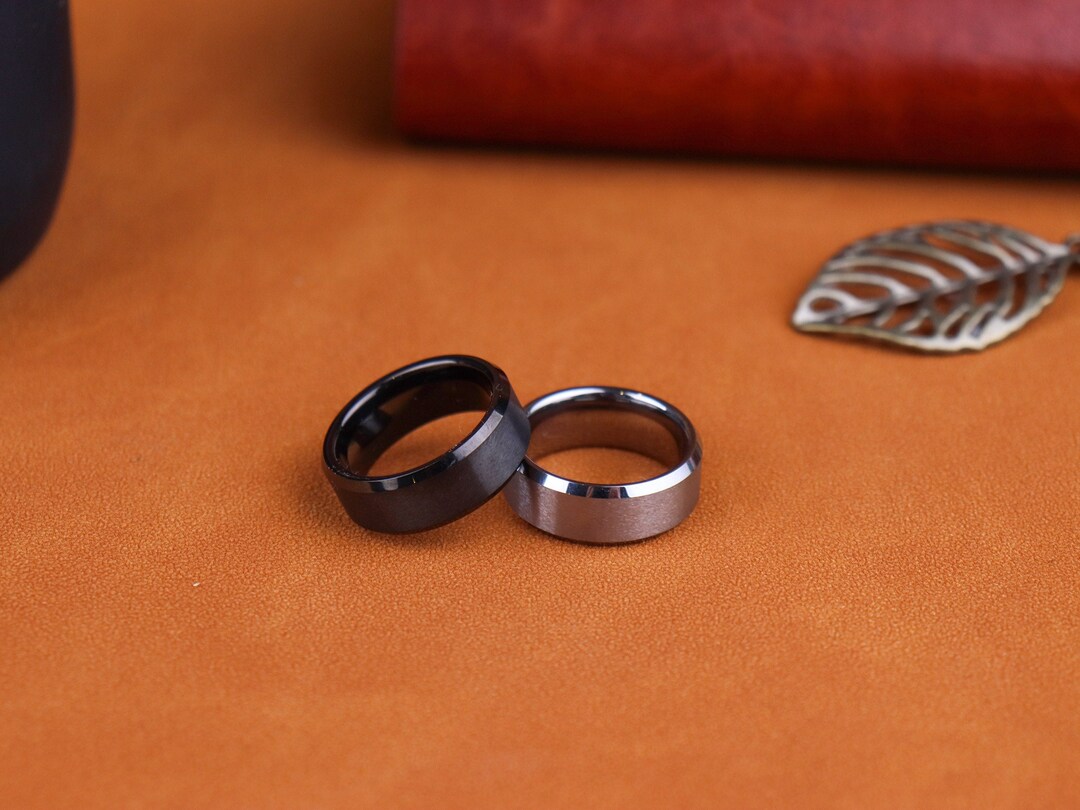 Waterproof Tungsten Tungsten Steel Ring With Engrave, Engagement Rings