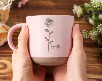 文字を刻印したセラミックマグカップ、お母さん/お父さん/夫へのカスタム陶器コーヒーマグ、刻印入りマグカップギフト、カスタムギフトアイデア、家族へのギフト