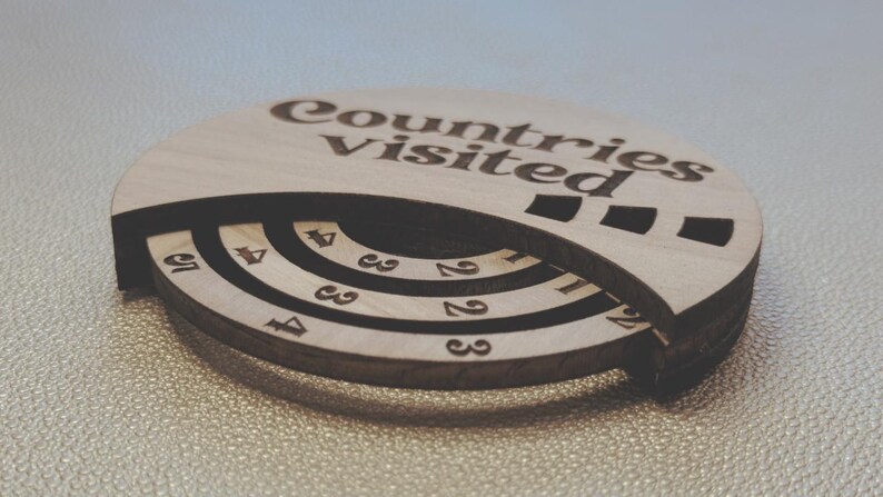 Countries Visited Counter Magnet | Traveler Tracker Fridge Magnet ...
