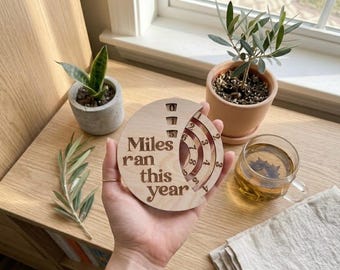 Miles Ran this year Tracker Magnet | Running Progress Log