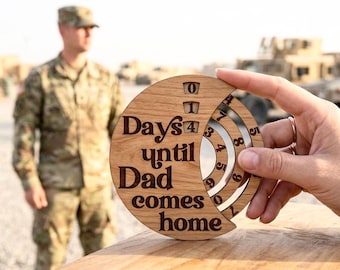 Days until Dad comes home | Deployment Countdown | Personalized Military Homecoming Gift