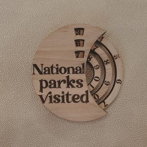 National Parks Visited Tracker Magnet | adventure tracking Log