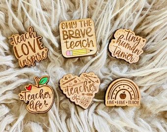 Teacher magnets set of 6, thank you appreciation gift from student, class educator pencil present ideas, gift for aide, assistant ,coworker