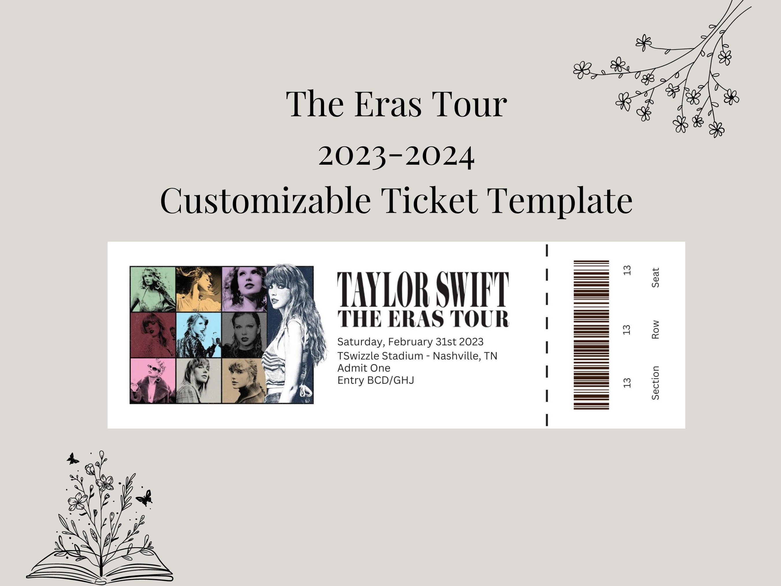 Custom Eras Tour Merch Customized Swifty Merch Eras Tour 