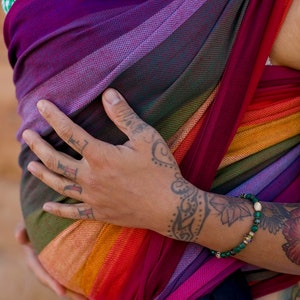 Portabebés de tejido envolvente para recién nacidos o niños pequeños/portabebés de apoyo para la parte delantera, la cadera y la espalda/portabebés NO ELÁSTICO – Girasol Rainbow Baby