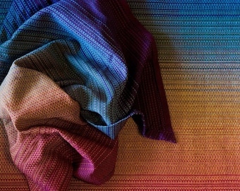 Handwoven Baby Wrap: Fair Trade Girasol Sunset Rainbow Baby Carrier