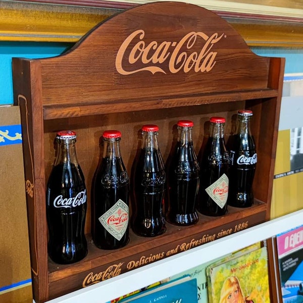 Vintage seltene Holz Coca Cola Flaschen Display