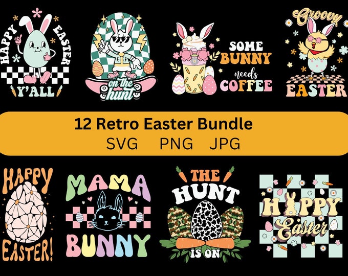 Retro Easter Bundle SVG