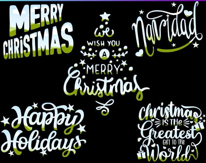 5 Christmas Editable Canva Frame Template, Merry Christmas, Navidad, We Wish You a Merry Christmas, Happy Holiday, Christmas Greatest World
